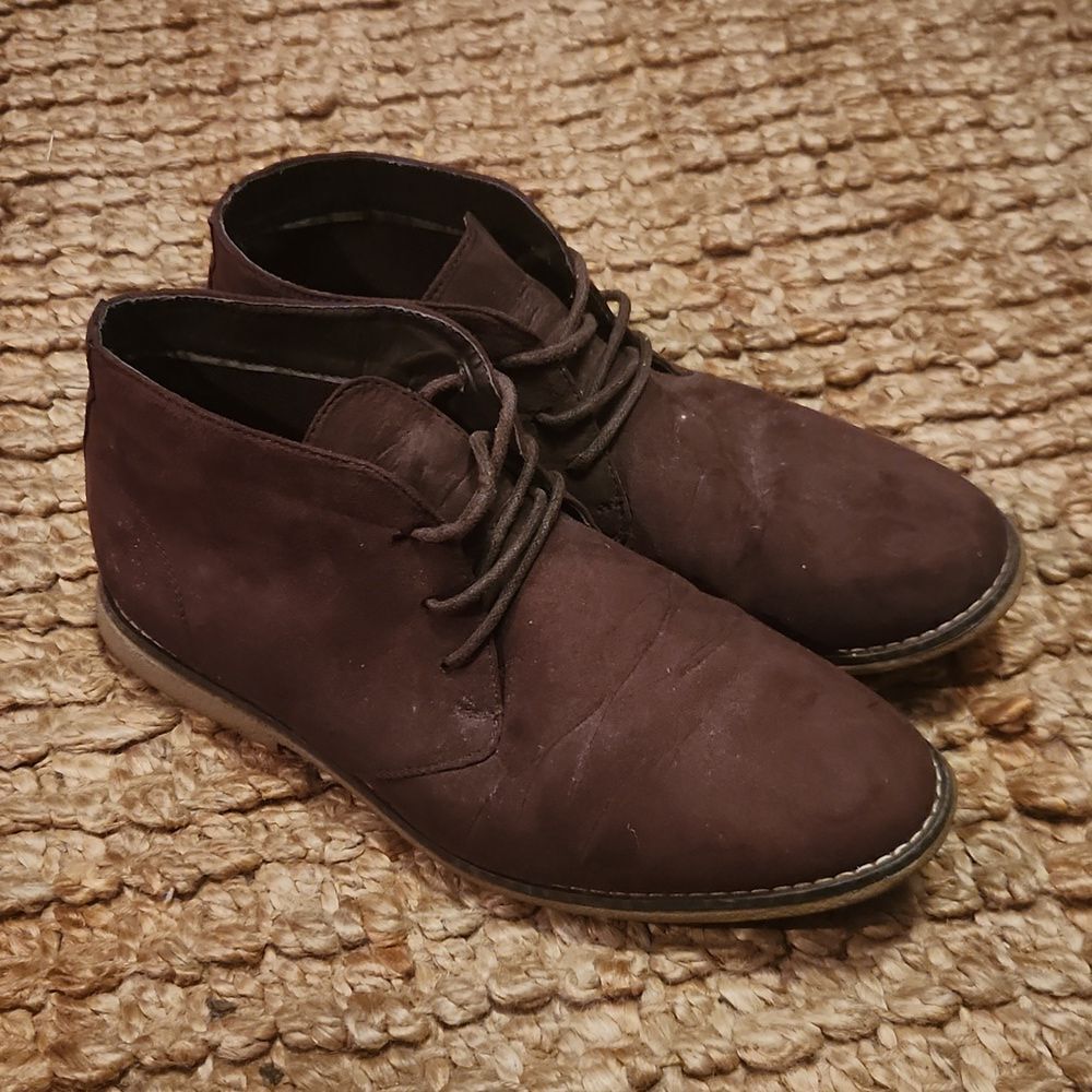 London Fog Seude Leather Chukka Boots 10.5